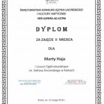Powiększ zdjęcie Świętokrzyski Konkurs Języka Łacińskiego i Kultury Antycznej -dyplom 3