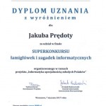 Powiększ zdjęcie Dyplom Jakuba Predoty
